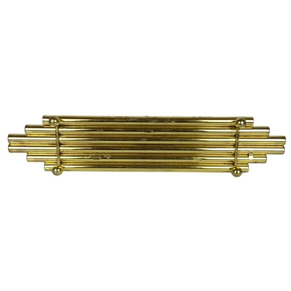 Vintage Brass Trio Centerpiece Slim Taper Candle Holder 1980s House Of Lloyd - Picture 7 of 8